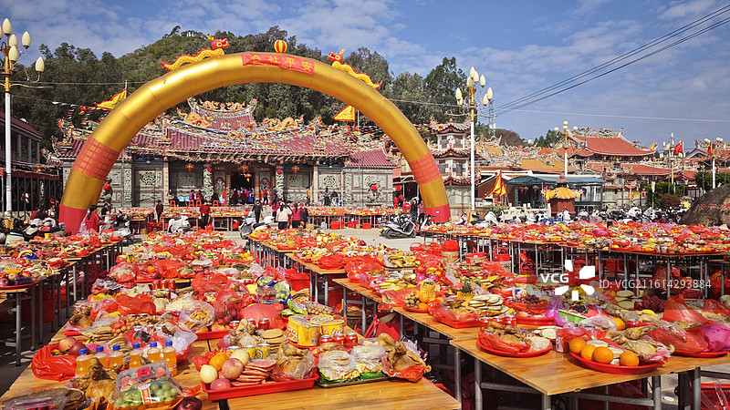 漳州古雷神仙村闽南拜神仪式图片素材