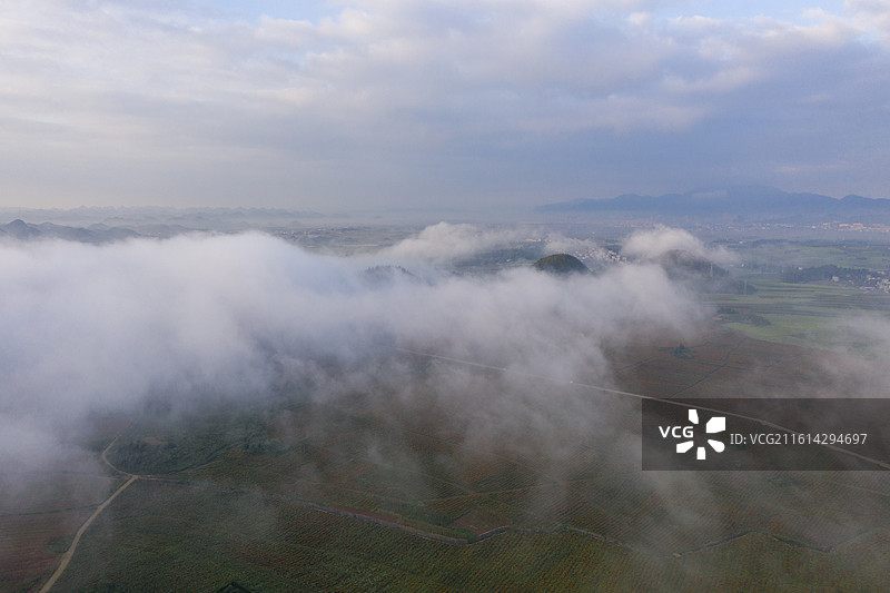 航拍云南罗平云海美景图片素材