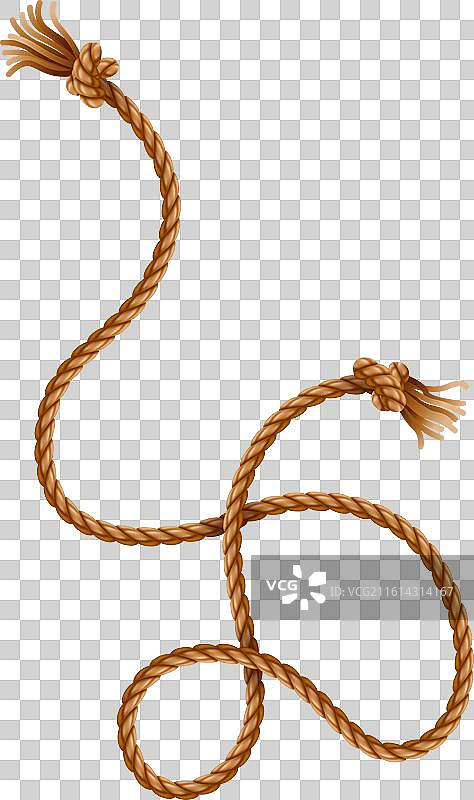 打着流苏和孔的绳结绳索图片素材