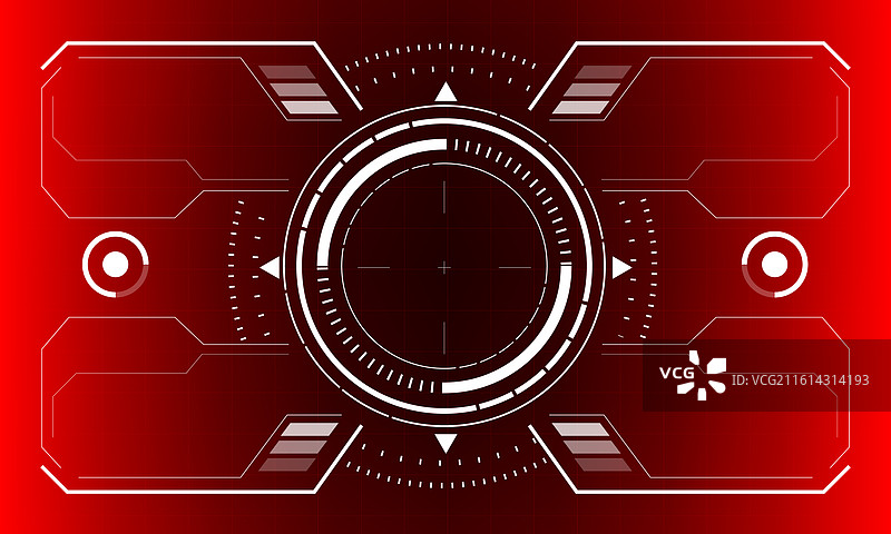 HUD科幻界面屏幕视图 白色圆形图片素材