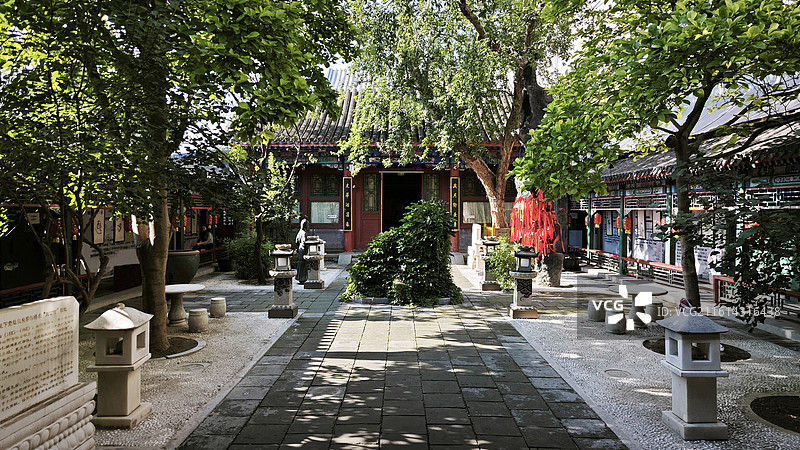 北京市西城区珠市口西大街纪晓岚故居原为雍正朝兵部尚书陕甘总督岳钟琪宅第文物展厅图片素材