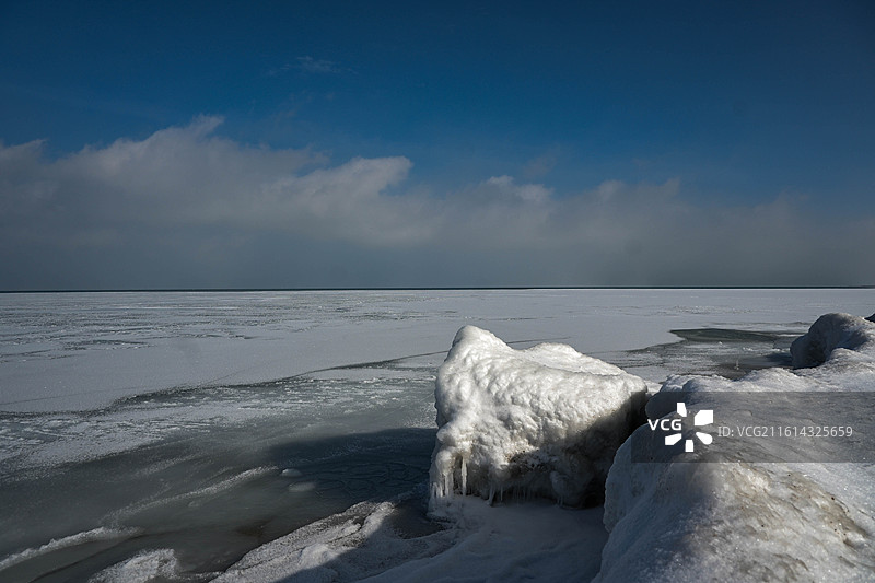 冬天青海湖之旅，冬日青海湖图片素材