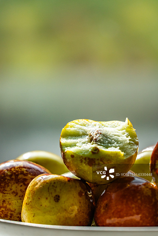 山东滨州沾化冬枣特写镜头图片素材