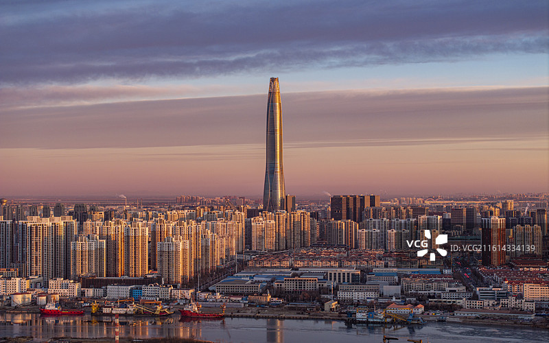 天津市滨海新区周大福金融中心津沽棒图片素材