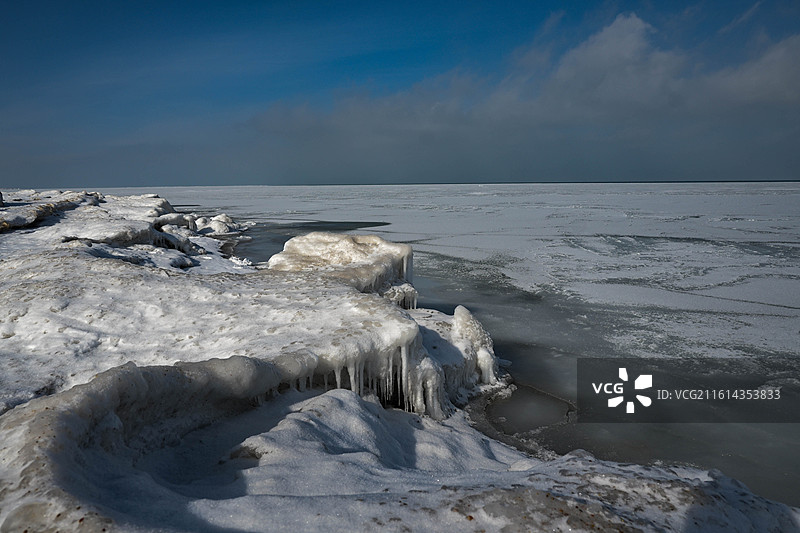 冬天青海湖之旅，冬日青海湖图片素材