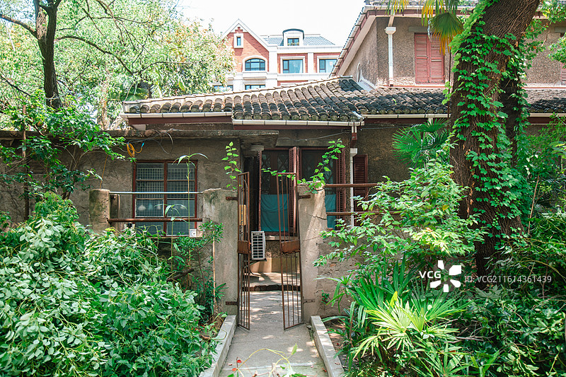 上海长宁区利西路44号，李鸿章母亲住宅老建筑外观图片素材