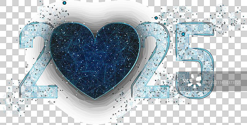抽象的孤立蓝色新年数字图像图片素材