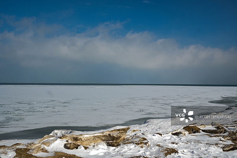 冬天青海湖之旅，冬日青海湖图片素材
