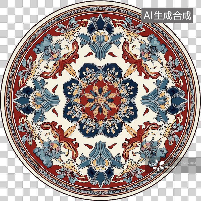 【AI数字艺术】免扣元素敦煌壁画纹样图案图片素材