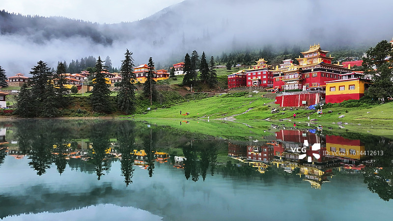 措卡湖晨曦图片素材