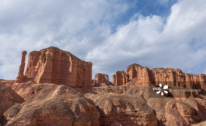 丹霞地貌 彩色丘陵图片素材