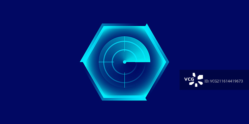 六边形科技边框图片素材