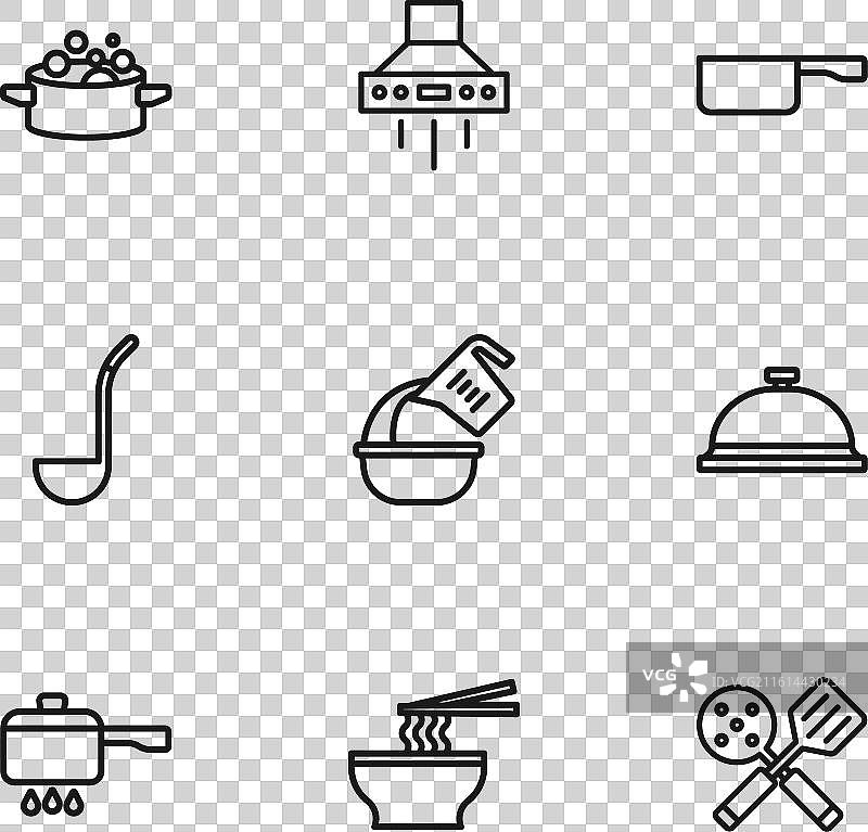 托盘覆盖的碗装亚洲面条的摆拍图图片素材