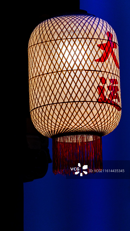 扬州中国大运河博物馆大运河街肆大运灯笼特写图片素材