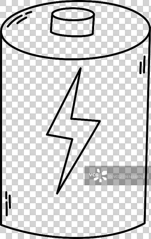 卡通风格电池图标图片素材