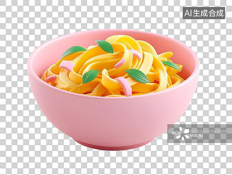 【AI数字艺术】一碗卡通面条图片素材