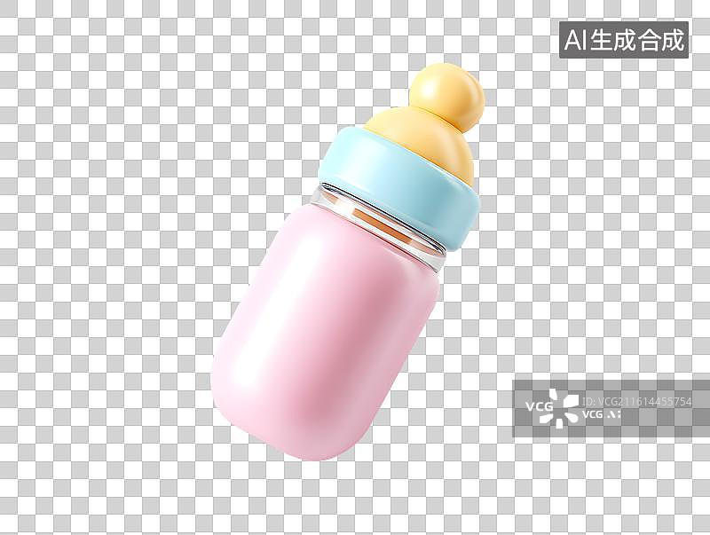 【AI数字艺术】一支可爱的卡通奶瓶图片素材