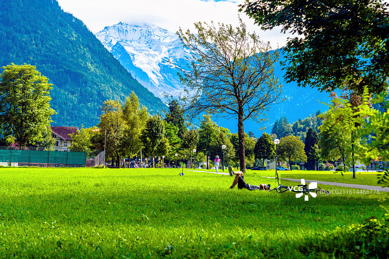 瑞士因特拉肯风光图片素材