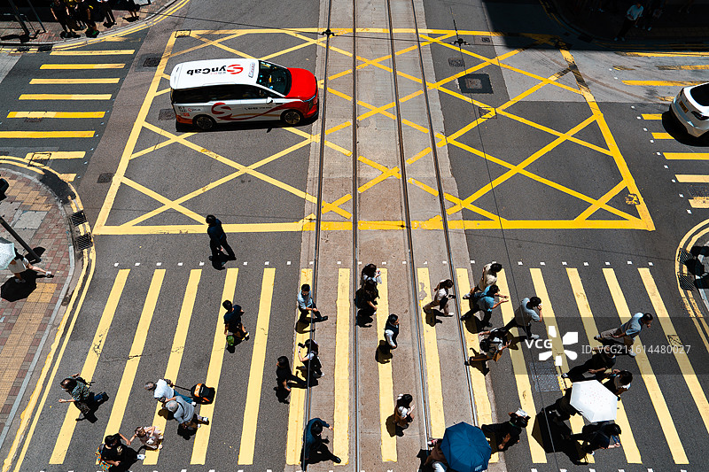 香港中环人行道斑马线图片素材