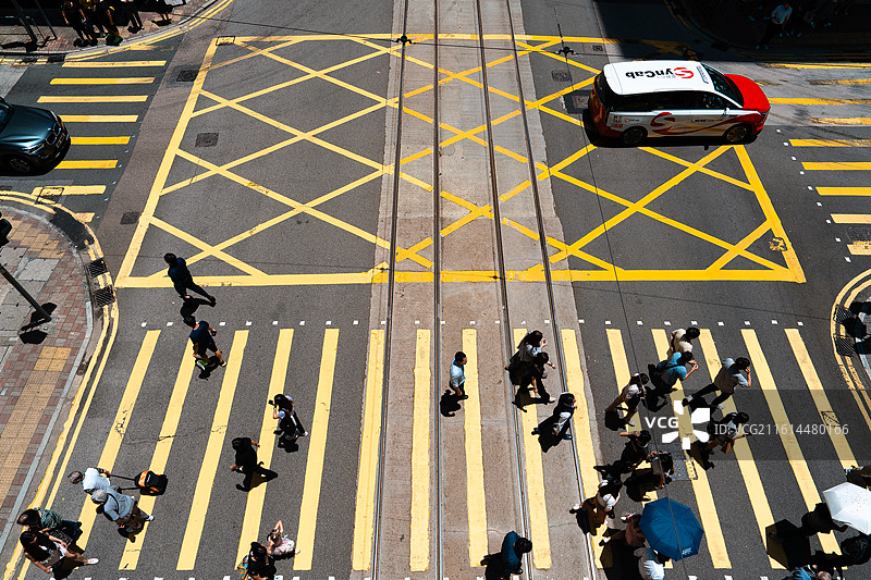 香港中环人行道斑马线图片素材