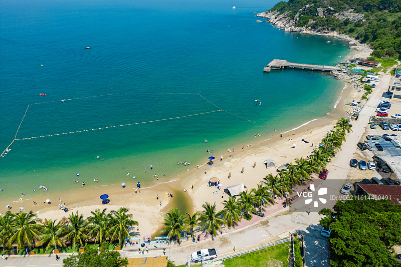 广东省深圳市鹅公湾自然风光航拍图片素材