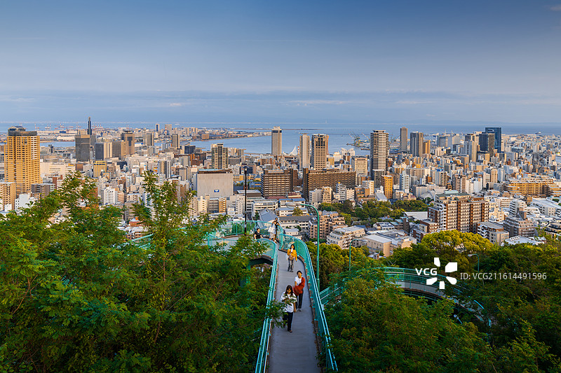 日本神户城市风光与城市天际线图片素材