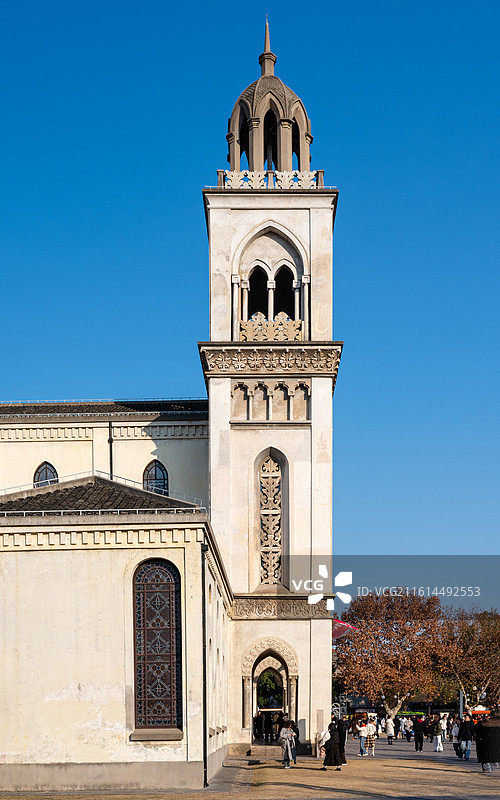 冬日暖阳下的嘉兴天主堂图片素材