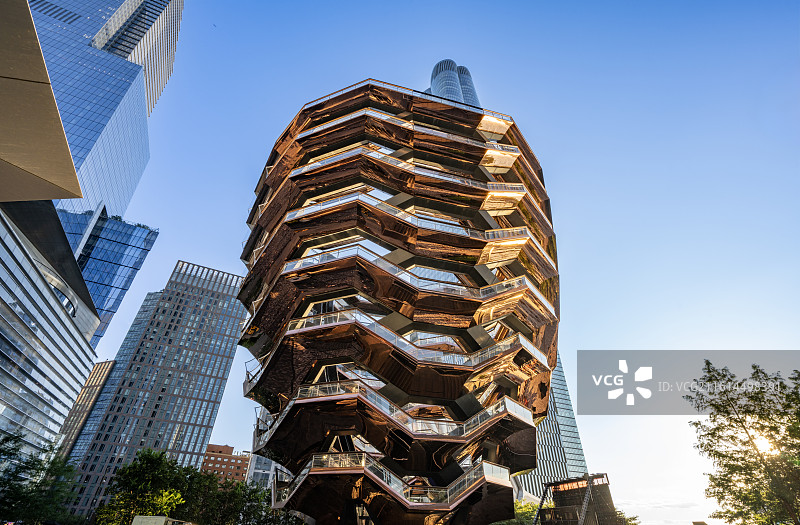 美国纽约地标建筑蜂巢vessel图片素材