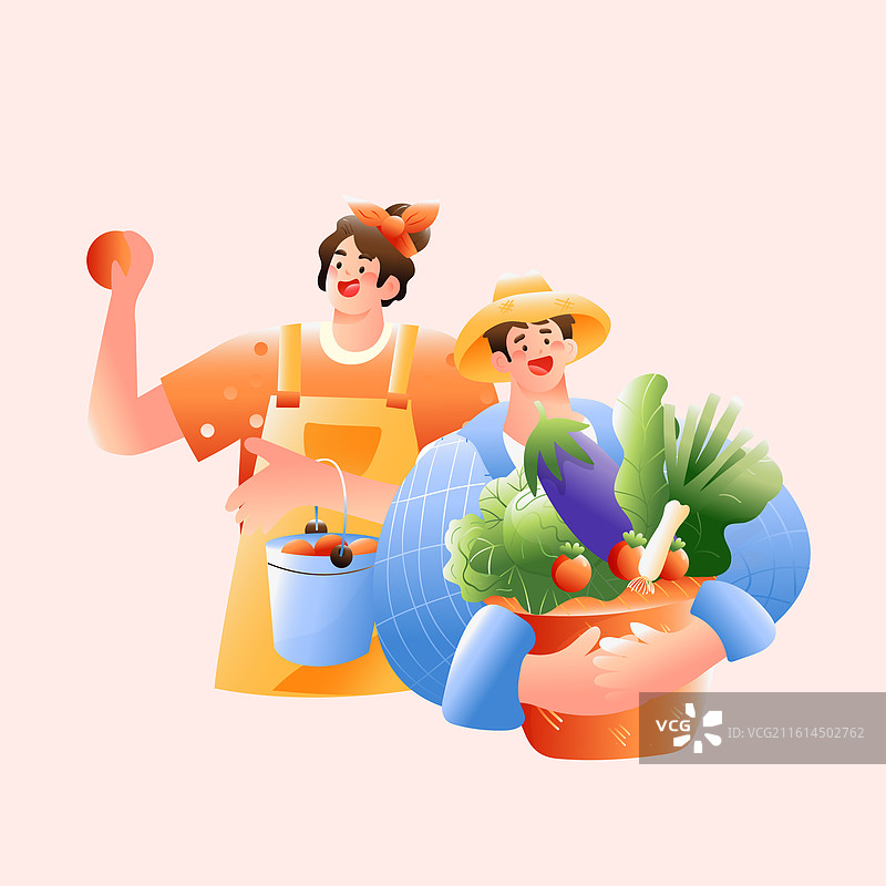 卡通学生青年果园消费电商优惠活动牧场农场奶牛食品饮料健康生活方式自然风景郊游旅行背景渐变矢量插画图片素材