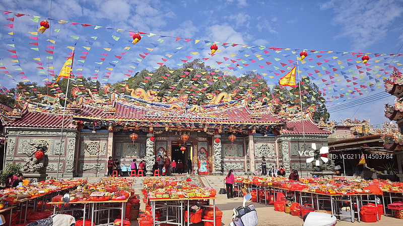 漳州古雷神仙村闽南拜神仪式图片素材