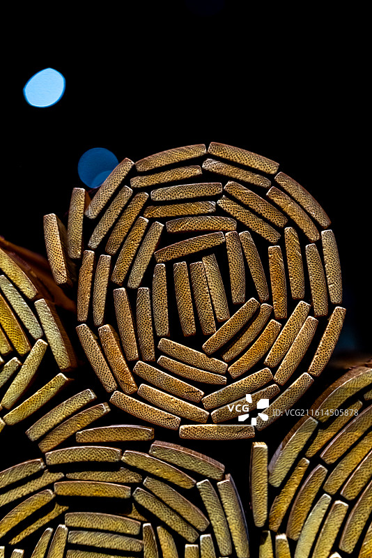 山东济宁曲阜孔子博物馆竹简文物藏品特写镜头图片素材