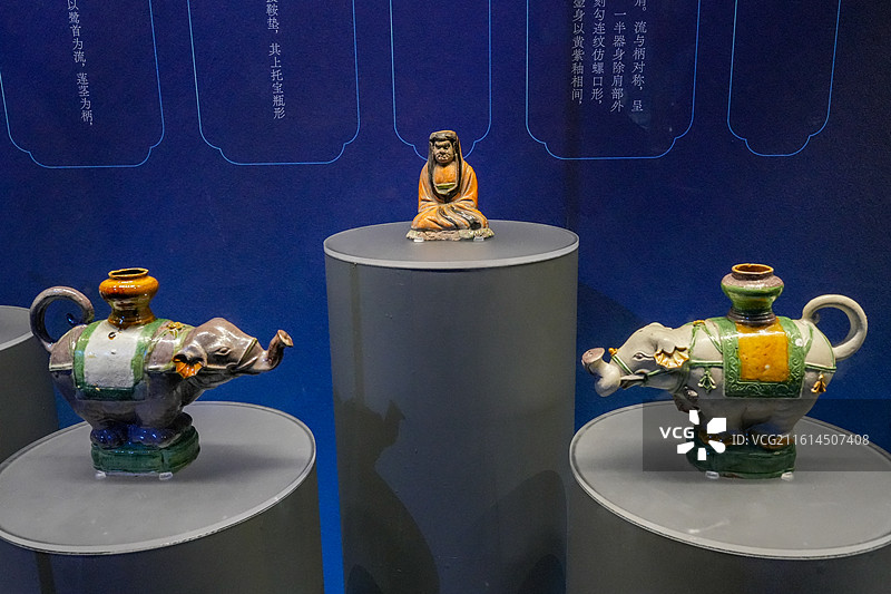 北京大运河博物馆“向海而行-中国南海西北陆坡海域深海考古特展”展览现场和展品图片素材