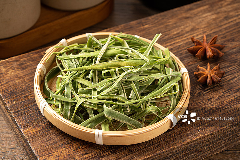 贡菜干特写图片素材