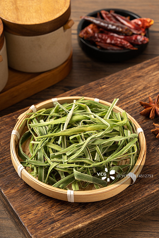 贡菜干特写图片素材