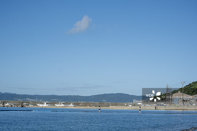 日本兵库县神户须磨海岸 夏天海边图片素材