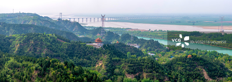 中国河南郑州黄河文化公园航拍风光图片素材