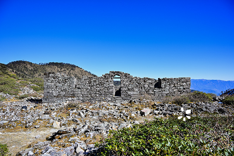 G219国道怒江腊维洋人房遗迹图片素材