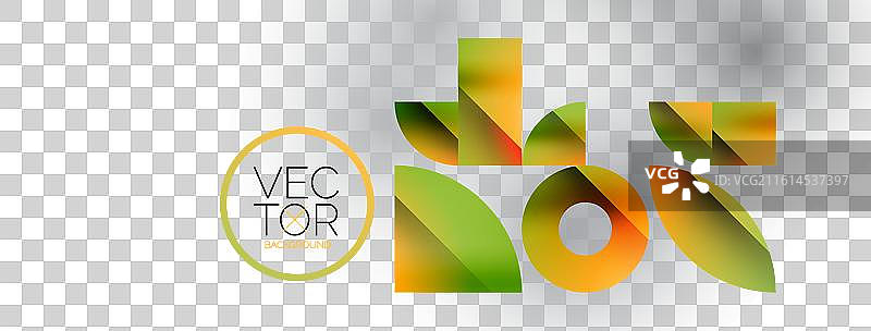 圆形和各种形状汇聚，形成时尚图片素材