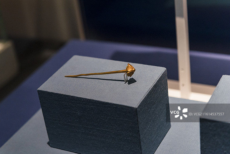 金梅花簪 明朝 北京市三山五园文化艺术中心“山水连城-海淀历史文物展”展览图片素材