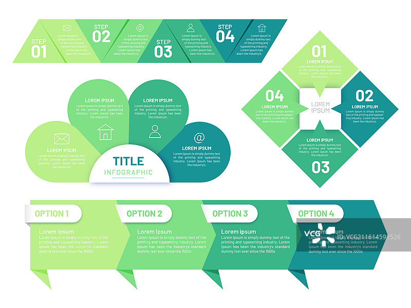 图标，图标集，PowerPoint，图表，信息图，设计元素，分析，数据，商业，报告，绿色图片素材