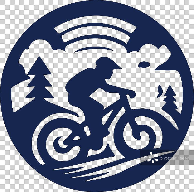 山地自行车标志图片素材