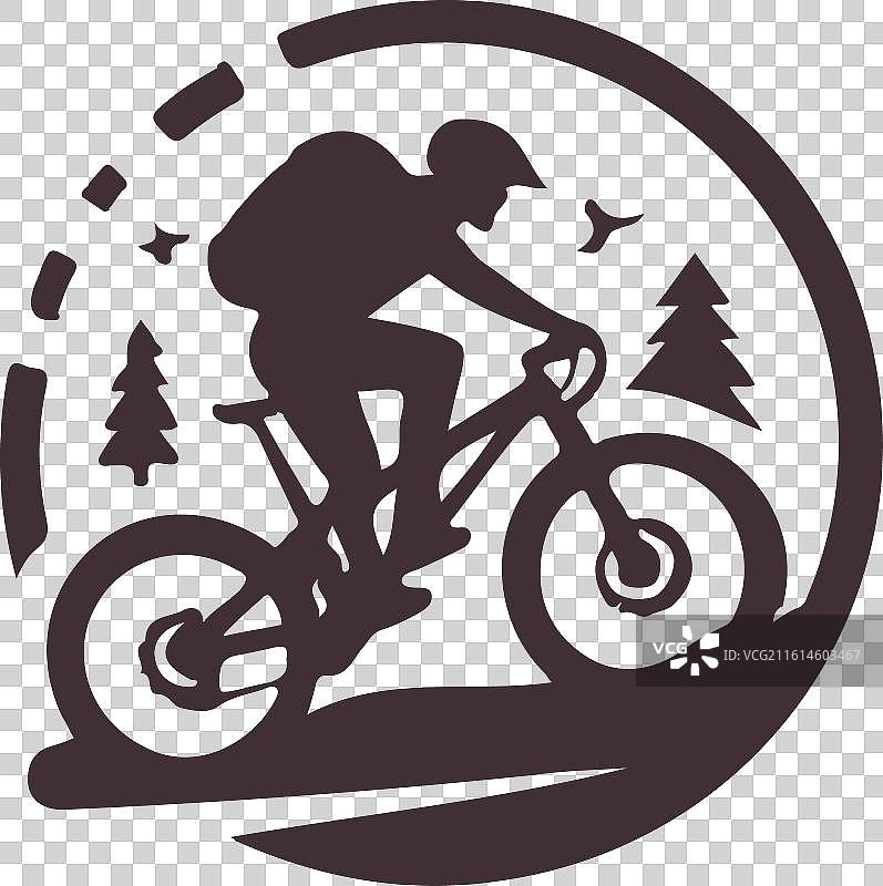 山地自行车标志图片素材