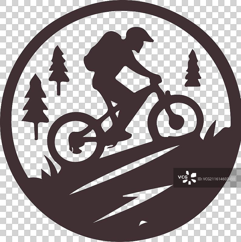 山地自行车标志图片素材