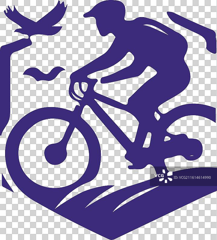 山地自行车标志图片素材