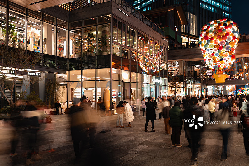 苏州万象天地夜景图片素材