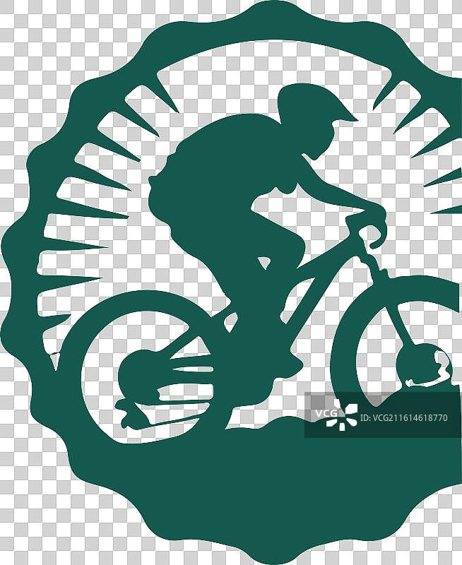 山地自行车标志图片素材