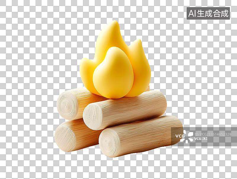 【AI数字艺术】卡通柴火堆图片素材