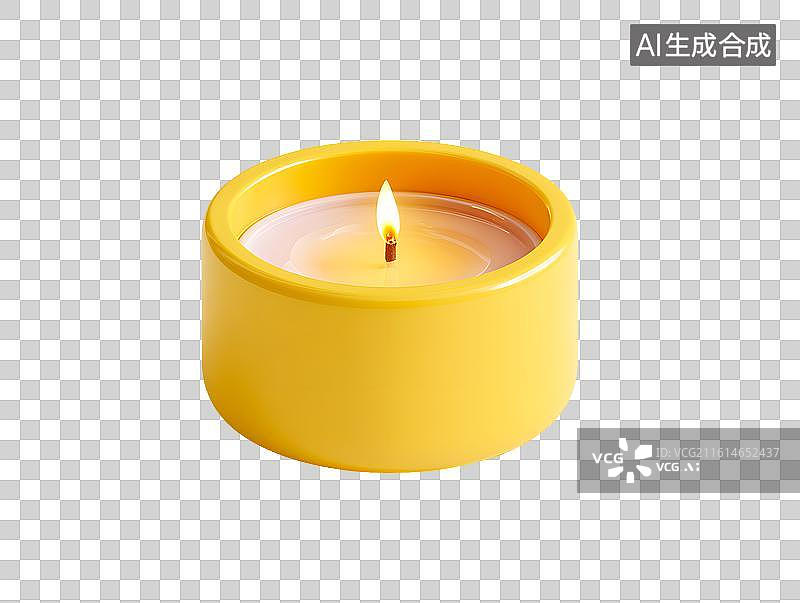 【AI数字艺术】白底背景上一支蜡烛图片素材