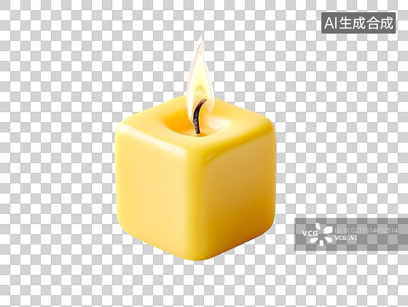 【AI数字艺术】白底背景上一支蜡烛图片素材