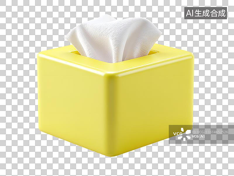 【AI数字艺术】一个黄色的纸巾盒图片素材